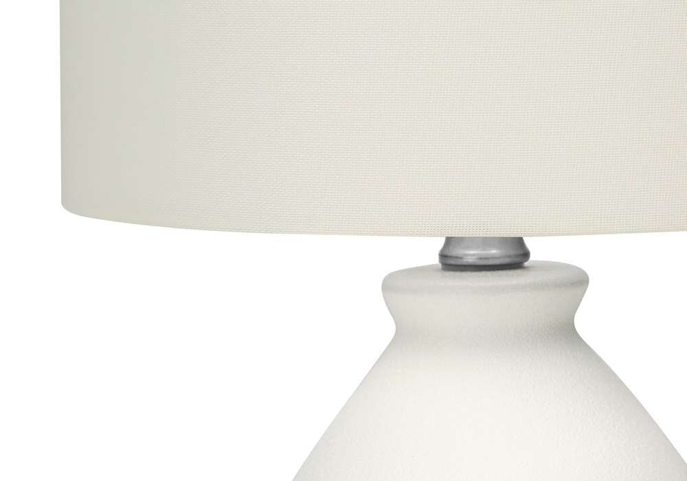 Monarch Specialties - Lighting, 17inH, Table Lamp, Cream Ceramic, Ivory / Cream Shade, Modern - I 9741 veiw 3