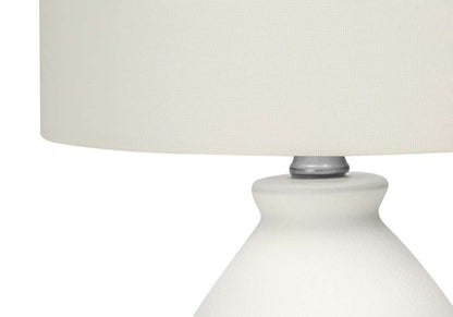 Monarch Specialties - Lighting, 17inH, Table Lamp, Cream Ceramic, Ivory / Cream Shade, Modern - I 9741 veiw 3
