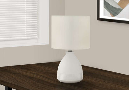 Monarch Specialties - Lighting, 17inH, Table Lamp, Cream Ceramic, Ivory / Cream Shade, Modern - I 9741 veiw 4