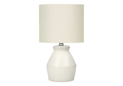 Monarch Specialties - Lighting, 17inH, Table Lamp, Cream Ceramic, Ivory / Cream Shade, Modern - I 9740 veiw 1
