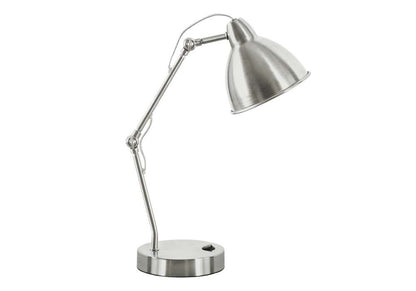 Monarch Specialties - Lighting, 17inH, Table Lamp, Usb Port Included, Nickel Metal, Nickel Shade, Modern - I 9659 veiw 1
