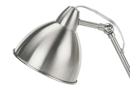 Monarch Specialties - Lighting, 17inH, Table Lamp, Usb Port Included, Nickel Metal, Nickel Shade, Modern - I 9659 veiw 2