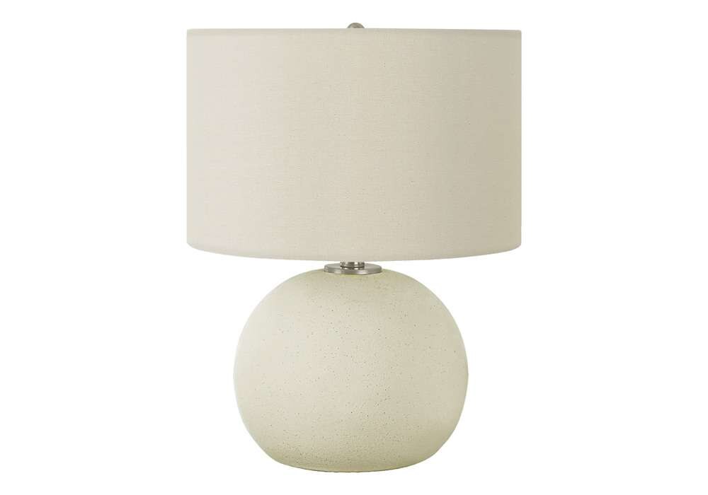 Monarch Specialties - Lighting, 18inH, Table Lamp, Ivory / Cream Shade, Cream Ceramic, Contemporary - I 9630 veiw 1
