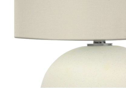 Monarch Specialties - Lighting, 18inH, Table Lamp, Ivory / Cream Shade, Cream Ceramic, Contemporary - I 9630 veiw 2