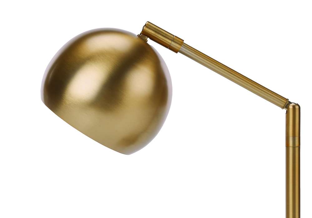 Monarch Specialties - Lighting, 19inH, Table Lamp, Gold Metal, Gold Shade, Contemporary - I 9644 veiw 2
