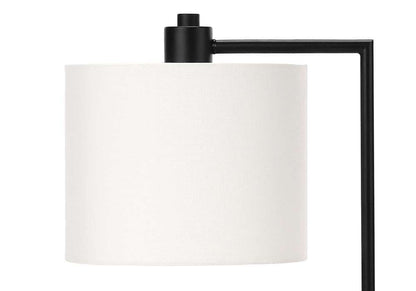 Monarch Specialties - Lighting, 19inH, Table Lamp, Usb Port Included, Black Metal, Ivory / Cream Shade, Modern - I 9646 veiw 2