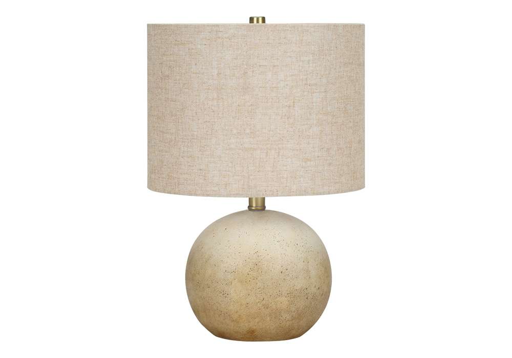 Monarch Specialties - Lighting, 20inH, Table Lamp, Beige Concrete, Beige Shade, Contemporary - I 9718 veiw 1