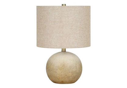 Monarch Specialties - Lighting, 20inH, Table Lamp, Beige Concrete, Beige Shade, Contemporary - I 9718 veiw 1