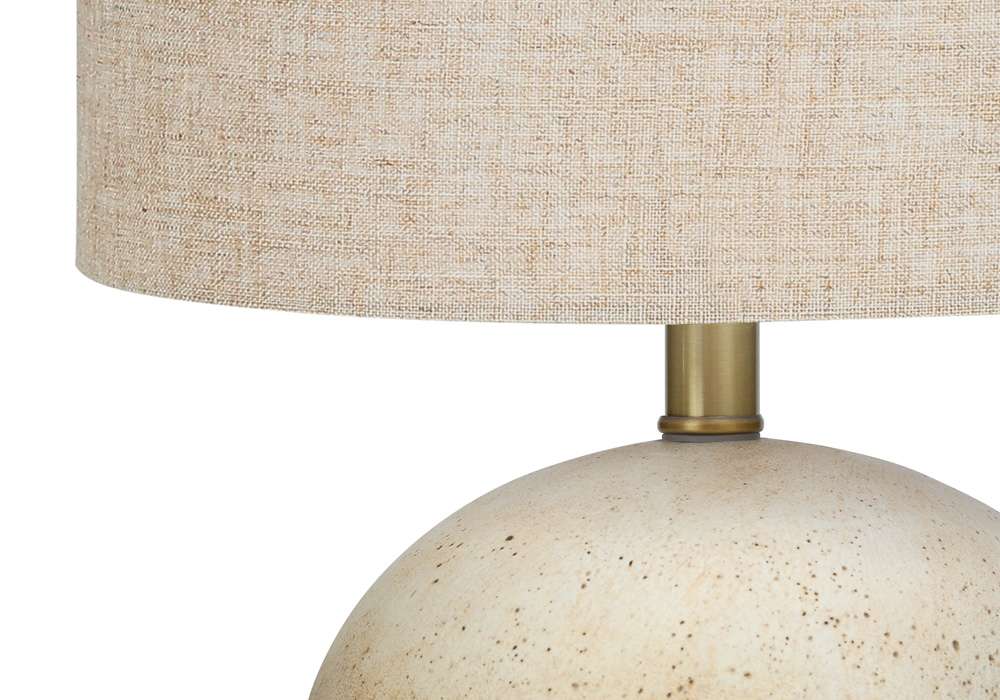 Monarch Specialties - Lighting, 20inH, Table Lamp, Beige Concrete, Beige Shade, Contemporary - I 9718 veiw 3