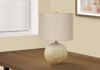 Monarch Specialties - Lighting, 20inH, Table Lamp, Beige Concrete, Beige Shade, Contemporary - I 9718 veiw 5
