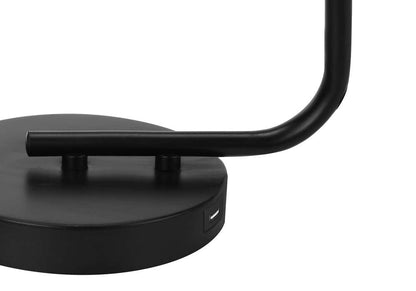 Monarch Specialties - Lighting, 20inH, Table Lamp, Usb Port Included, Black Metal, Glass Shade, Modern - I 9637 veiw 3