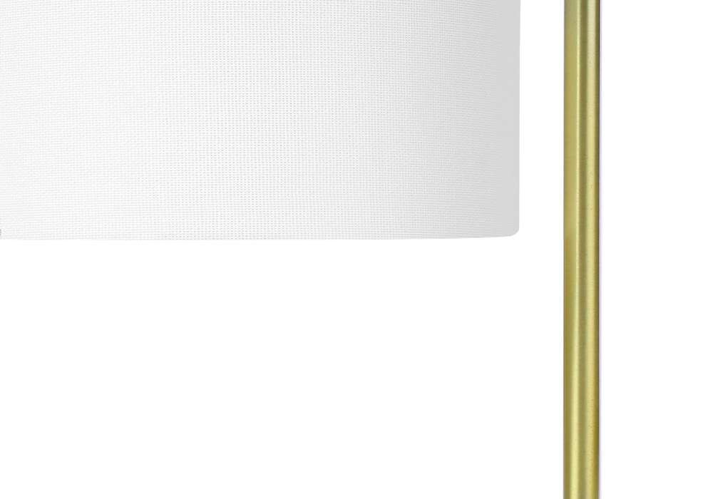 Monarch Specialties - Lighting, 20inH, Table Lamp, White Marble, Ivory / Cream Shade, Contemporary - I 9636 veiw 2