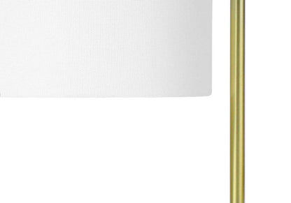 Monarch Specialties - Lighting, 20inH, Table Lamp, White Marble, Ivory / Cream Shade, Contemporary - I 9636 veiw 2
