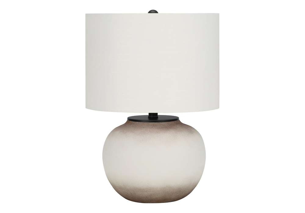 Monarch Specialties - Lighting, 21inH, Table Lamp, Cream Ceramic, Ivory / Cream Shade, Modern - I 9722 veiw 1