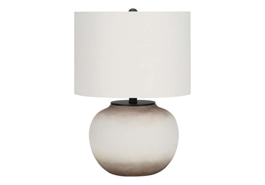 Monarch Specialties - Lighting, 21inH, Table Lamp, Cream Ceramic, Ivory / Cream Shade, Modern - I 9722 veiw 1