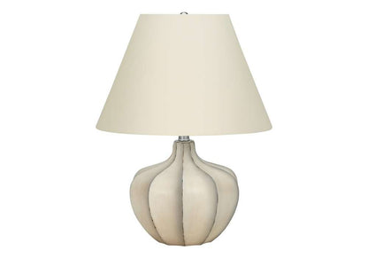 Monarch Specialties - Lighting, 21inH, Table Lamp, Cream Resin, Ivory / Cream Shade, Transitional - I 9733 veiw 1