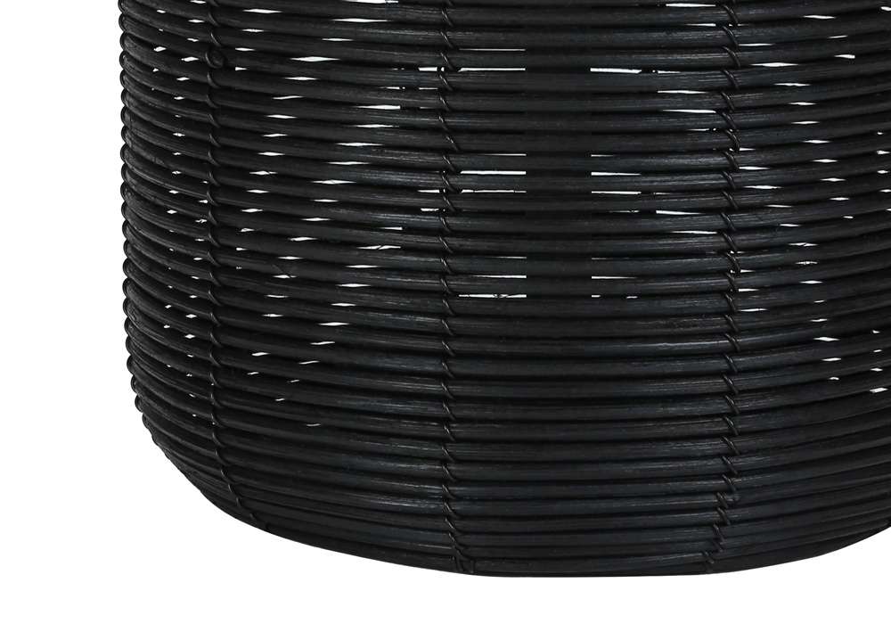 Monarch Specialties - Lighting, 23inH, Table Lamp, Black Rattan, Ivory / Cream Shade, Modern - I 9734 veiw 2