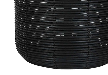 Monarch Specialties - Lighting, 23inH, Table Lamp, Black Rattan, Ivory / Cream Shade, Modern - I 9734 veiw 2