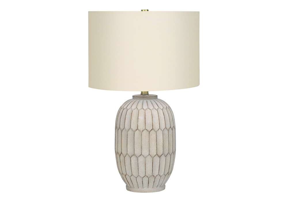 Monarch Specialties - Lighting, 24inH, Table Lamp, Cream Resin, Ivory / Cream Shade, Transitional - I 9720 veiw 1