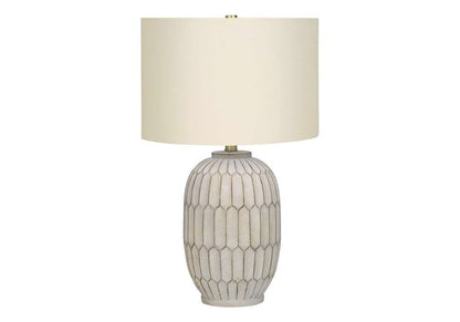 Monarch Specialties - Lighting, 24inH, Table Lamp, Cream Resin, Ivory / Cream Shade, Transitional - I 9720 veiw 1