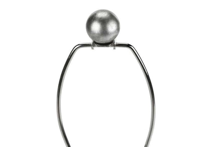 Monarch Specialties - Lighting, 24inH, Table Lamp, Grey Resin, Ivory / Cream Shade, Contemporary - I 9654 veiw 4