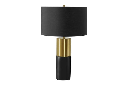 Monarch Specialties - Lighting, 25inH, Table Lamp, Black Concrete, Black Shade, Contemporary - I 9629 veiw 1