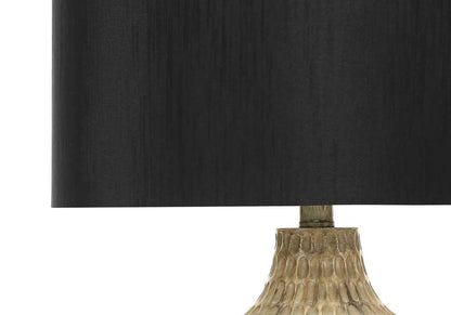 Monarch Specialties - Lighting, 25inH, Table Lamp, Black Shade, Brown Resin, Contemporary - I 9606 veiw 2