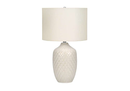 Monarch Specialties - Lighting, 25inH, Table Lamp, Cream Ceramic, Ivory / Cream Shade, Transitional - I 9707 veiw 1