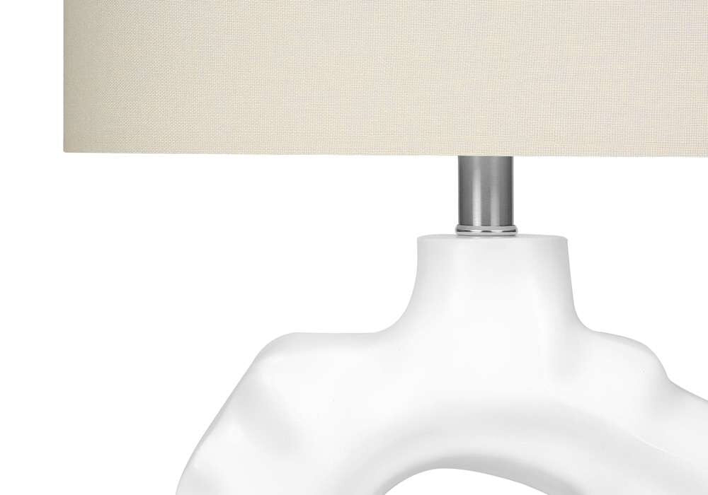 Monarch Specialties - Lighting, 25inH, Table Lamp, Cream Resin, Ivory / Cream Shade, Modern - I 9727 veiw 3