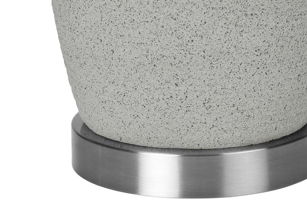 Monarch Specialties - Lighting, 25inH, Table Lamp, Grey Ceramic, Grey Shade, Modern - I 9711 veiw 2