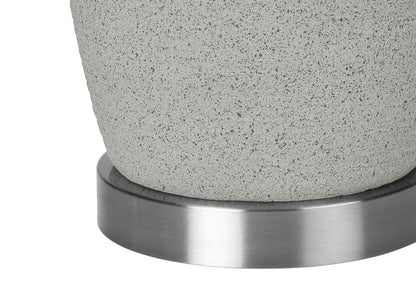 Monarch Specialties - Lighting, 25inH, Table Lamp, Grey Ceramic, Grey Shade, Modern - I 9711 veiw 2