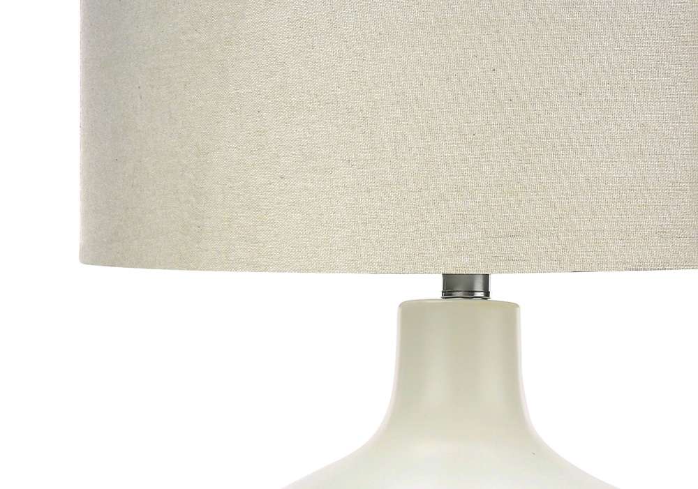 Monarch Specialties - Lighting, 25inH, Table Lamp, Ivory / Cream Shade, Cream Ceramic, Contemporary - I 9608 veiw 2