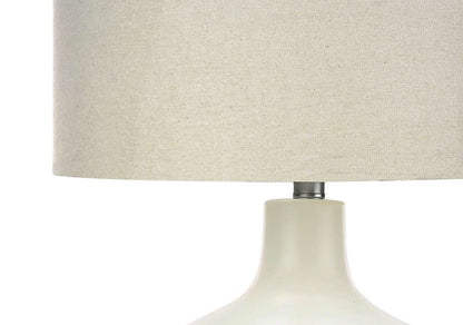 Monarch Specialties - Lighting, 25inH, Table Lamp, Ivory / Cream Shade, Cream Ceramic, Contemporary - I 9608 veiw 2