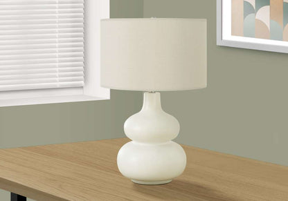 Monarch Specialties - Lighting, 25inH, Table Lamp, Ivory / Cream Shade, Cream Ceramic, Contemporary - I 9608 veiw 5