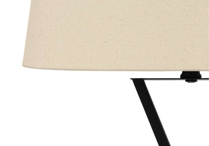 Monarch Specialties - Lighting, 25inH, Table Lamp, Usb Port Included, Black Metal, Beige Shade, Transitional - I 9638 veiw 2