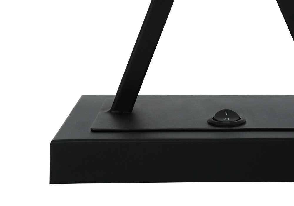 Monarch Specialties - Lighting, 25inH, Table Lamp, Usb Port Included, Black Metal, Beige Shade, Transitional - I 9638 veiw 3