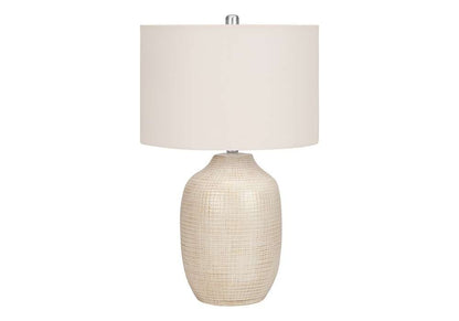 Monarch Specialties - Lighting, 26inH, Table Lamp, Cream Ceramic, Ivory / Cream Shade, Contemporary - I 9704 veiw 1