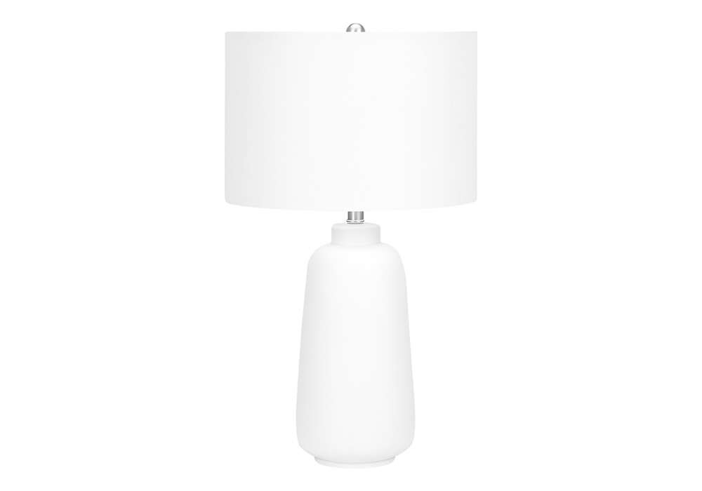 Monarch Specialties - Lighting, 26inH, Table Lamp, Cream Ceramic, Ivory / Cream Shade, Modern - I 9716 veiw 1