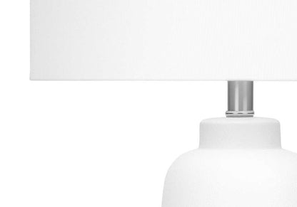 Monarch Specialties - Lighting, 26inH, Table Lamp, Cream Ceramic, Ivory / Cream Shade, Modern - I 9716 veiw 3