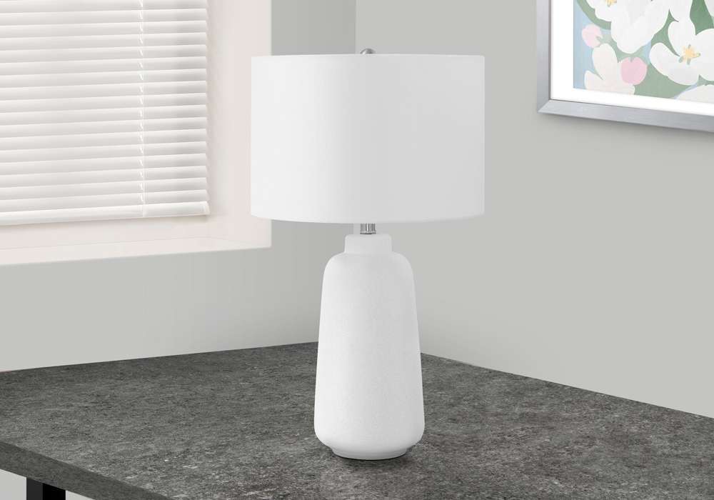Monarch Specialties - Lighting, 26inH, Table Lamp, Cream Ceramic, Ivory / Cream Shade, Modern - I 9716 veiw 5