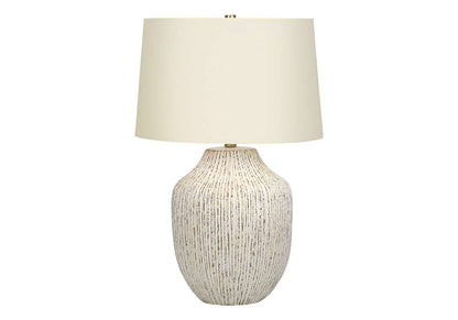 Monarch Specialties - Lighting, 26inH, Table Lamp, Cream Ceramic, Ivory / Cream Shade, Transitional - I 9719 veiw 1