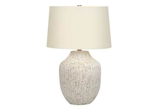Monarch Specialties - Lighting, 26inH, Table Lamp, Cream Ceramic, Ivory / Cream Shade, Transitional - I 9719 veiw 1