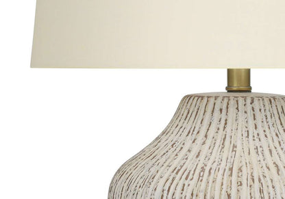 Monarch Specialties - Lighting, 26inH, Table Lamp, Cream Ceramic, Ivory / Cream Shade, Transitional - I 9719 veiw 3