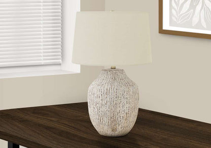 Monarch Specialties - Lighting, 26inH, Table Lamp, Cream Ceramic, Ivory / Cream Shade, Transitional - I 9719 veiw 5