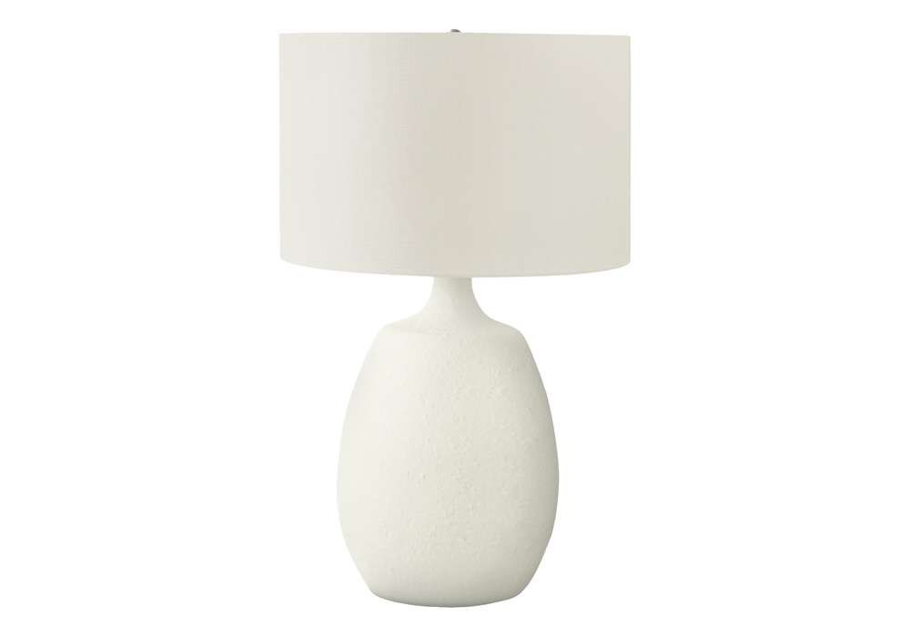 Monarch Specialties - Lighting, 26inH, Table Lamp, Ivory / Cream Shade, Cream Resin, Contemporary - I 9609 veiw 1