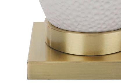 Monarch Specialties - Lighting, 26inH, Table Lamp, White Ceramic, Ivory / Cream Shade, Transitional - I 9610 veiw 3