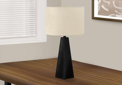 Monarch Specialties - Lighting, 27inH, Table Lamp, Black Resin, Beige Shade, Modern - I 9726 veiw 5