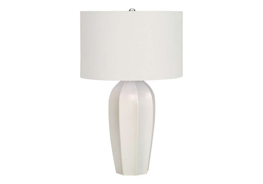 Monarch Specialties - Lighting, 27inH, Table Lamp, Cream Ceramic, Ivory / Cream Shade, Modern - I 9731 veiw 1
