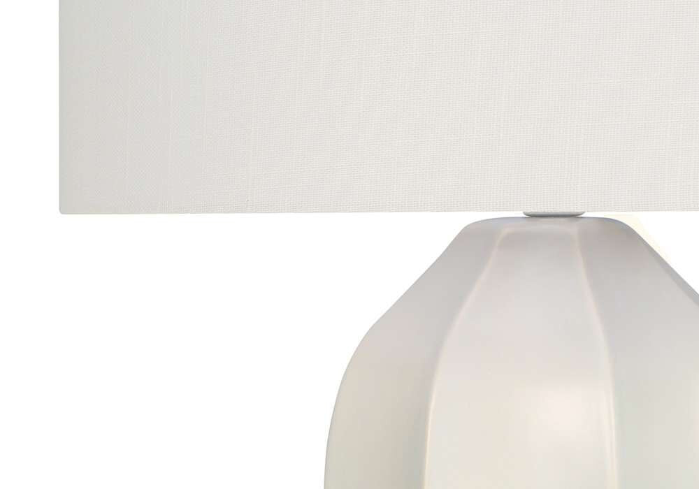 Monarch Specialties - Lighting, 27inH, Table Lamp, Cream Ceramic, Ivory / Cream Shade, Modern - I 9731 veiw 3