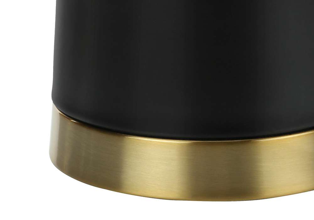 Monarch Specialties - Lighting, 28inH, Table Lamp, Black Metal, Beige Shade, Contemporary - I 9623 veiw 3